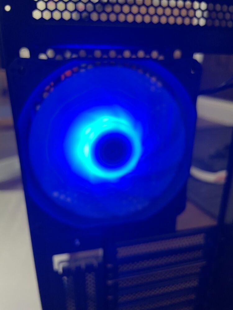 Black Mid Tower Gaming Computer Case with 4 Pre-Installed Fans
