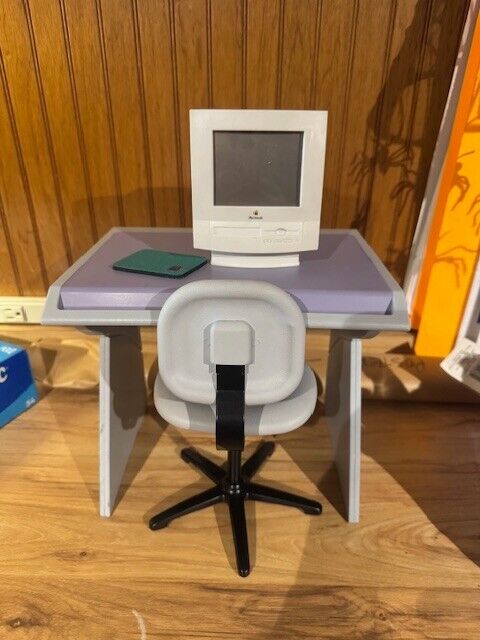 Vintage 1996 American Girl Doll Macintosh Computer Desk & Chair Set