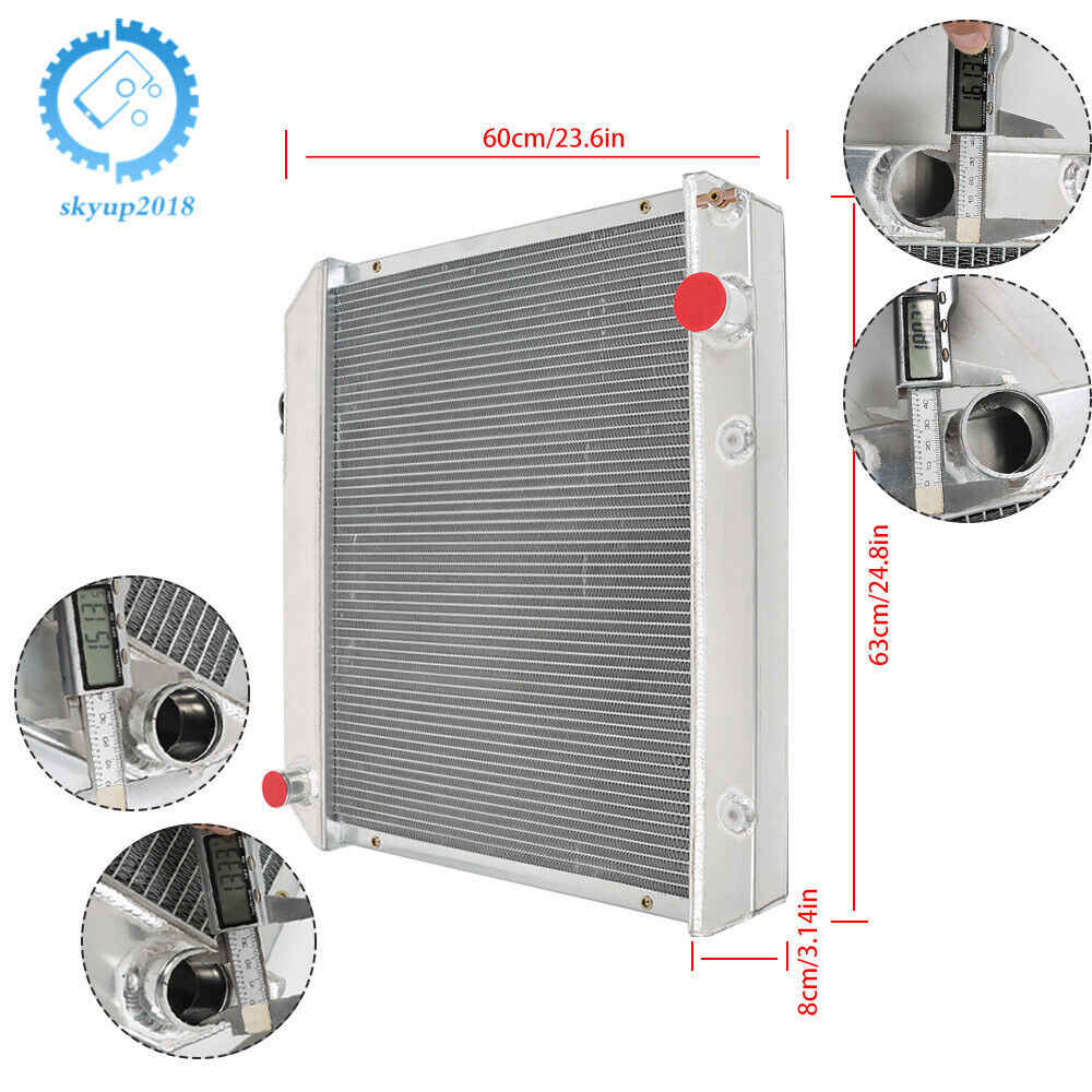 Upgraded 3-Row Aluminum Radiator for 1963-1966 Chevy C10 V8 Trucks