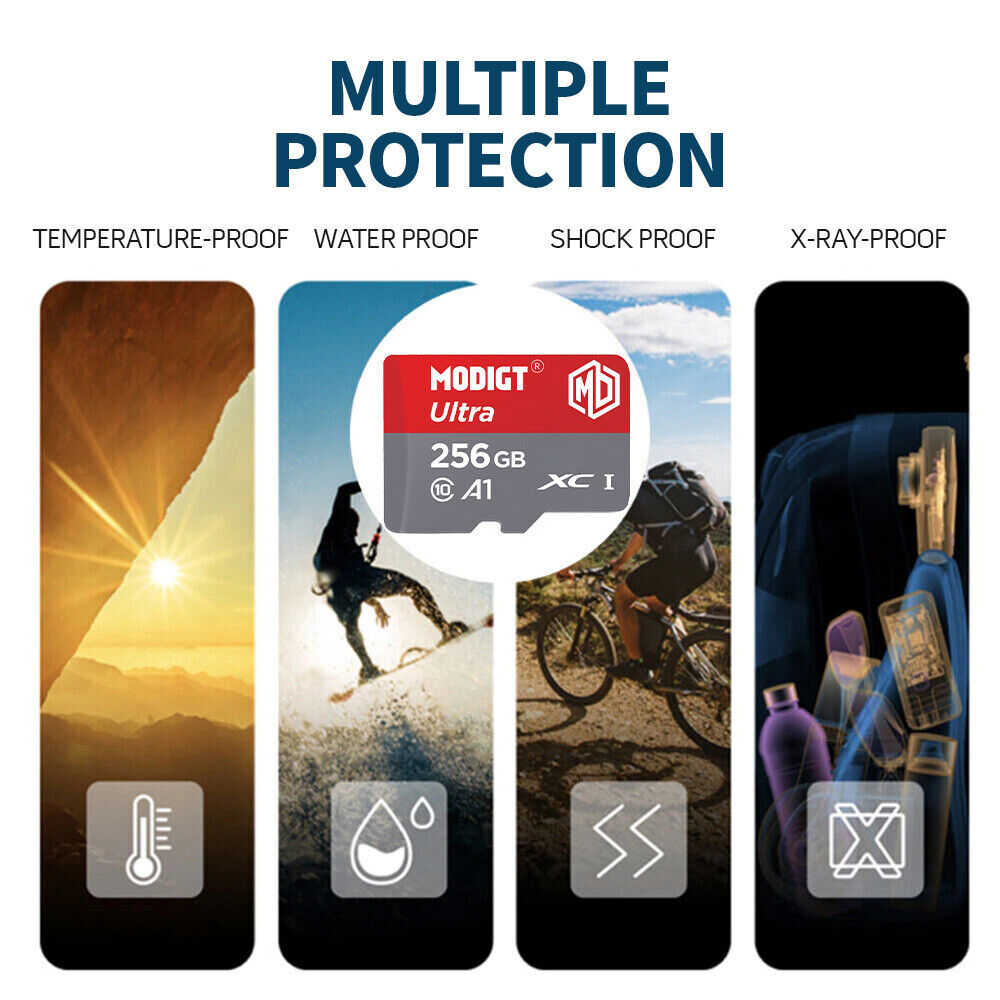 High-Capacity Micro SD Cards with Adapter - 32GB to 512GB
