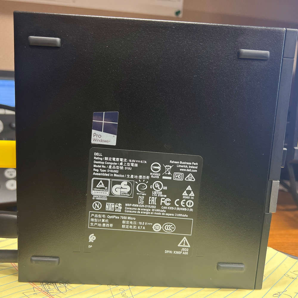 Dell Optiplex 7050 Micro Desktop with Intel i7, 16GB RAM, 256GB SSD