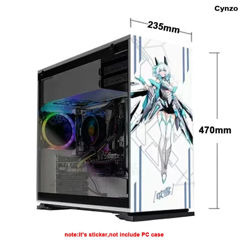 Customizable Anime Themed PC Case Decal