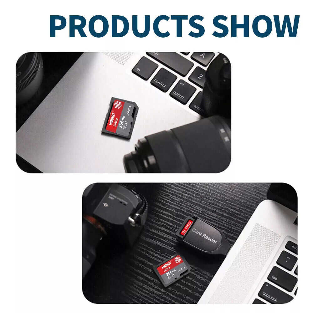 High-Speed Micro SD Memory Cards with Adapter - 32GB to 512GB