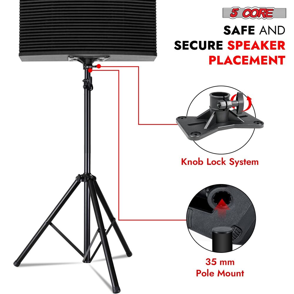 5Core Adjustable 72 Inch DJ Studio Monitor Stands