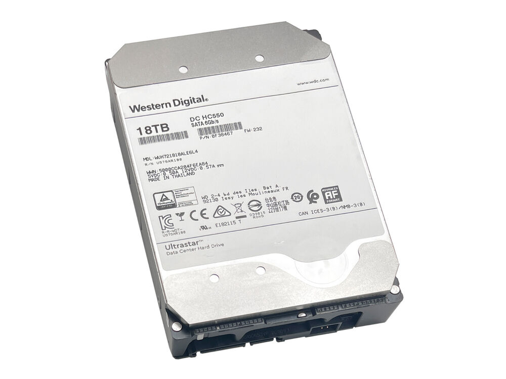 WD Ultrastar DC HC550 18TB 7200RPM Enterprise HDD