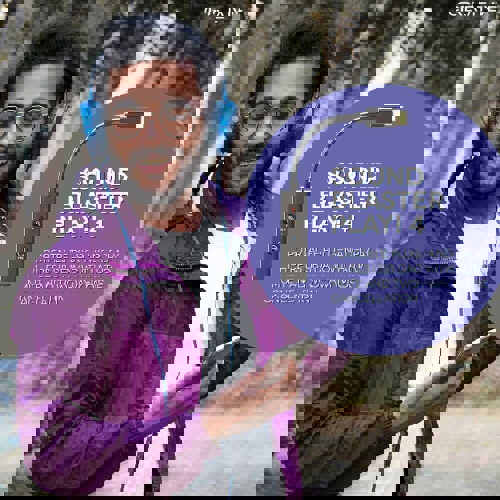 Creative Sound Blaster PLAY! 4 Hi-Res USB-C DAC and Audio Adapter