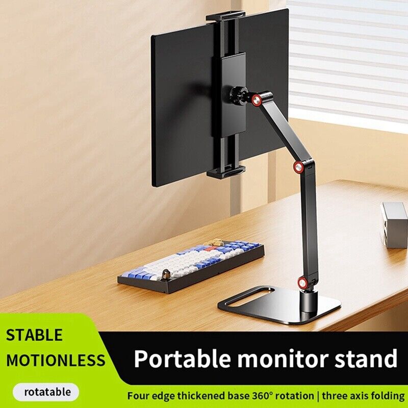 360° Swivel Portable Monitor Stand with Tablet Holder