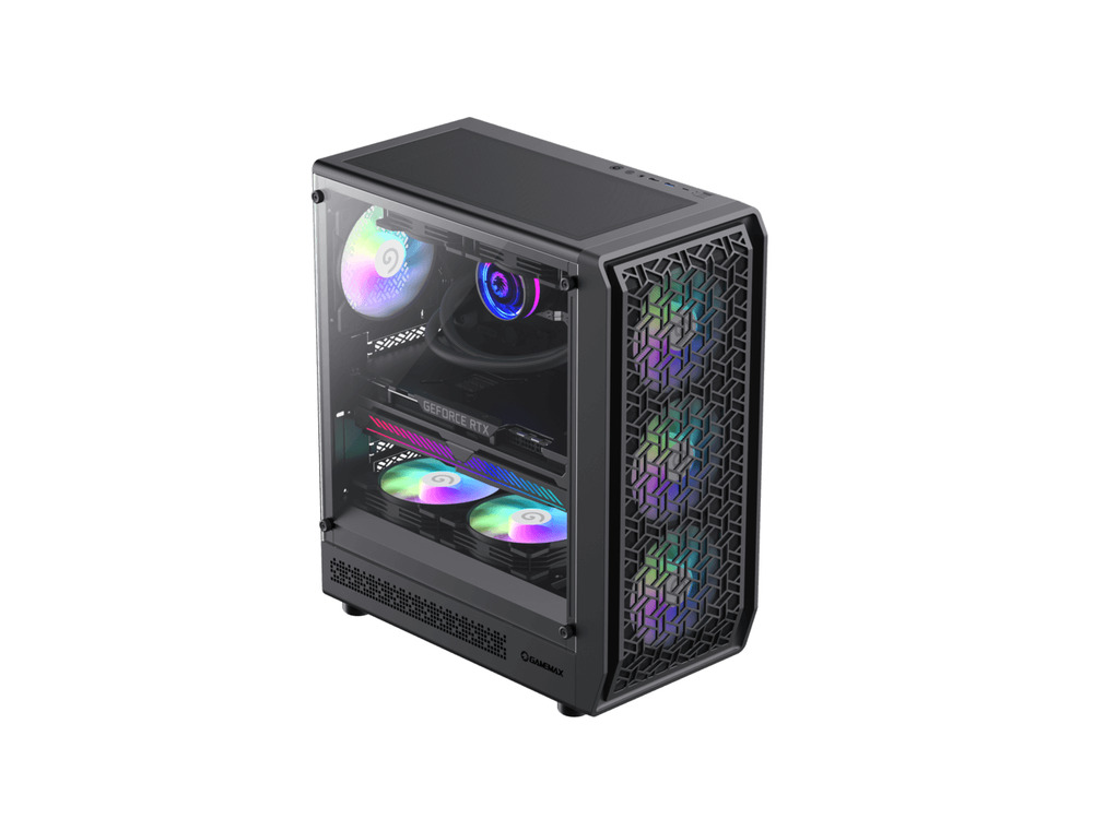 GAMEMAX Forge AB Premium Mid Tower ATX PC Case - Black