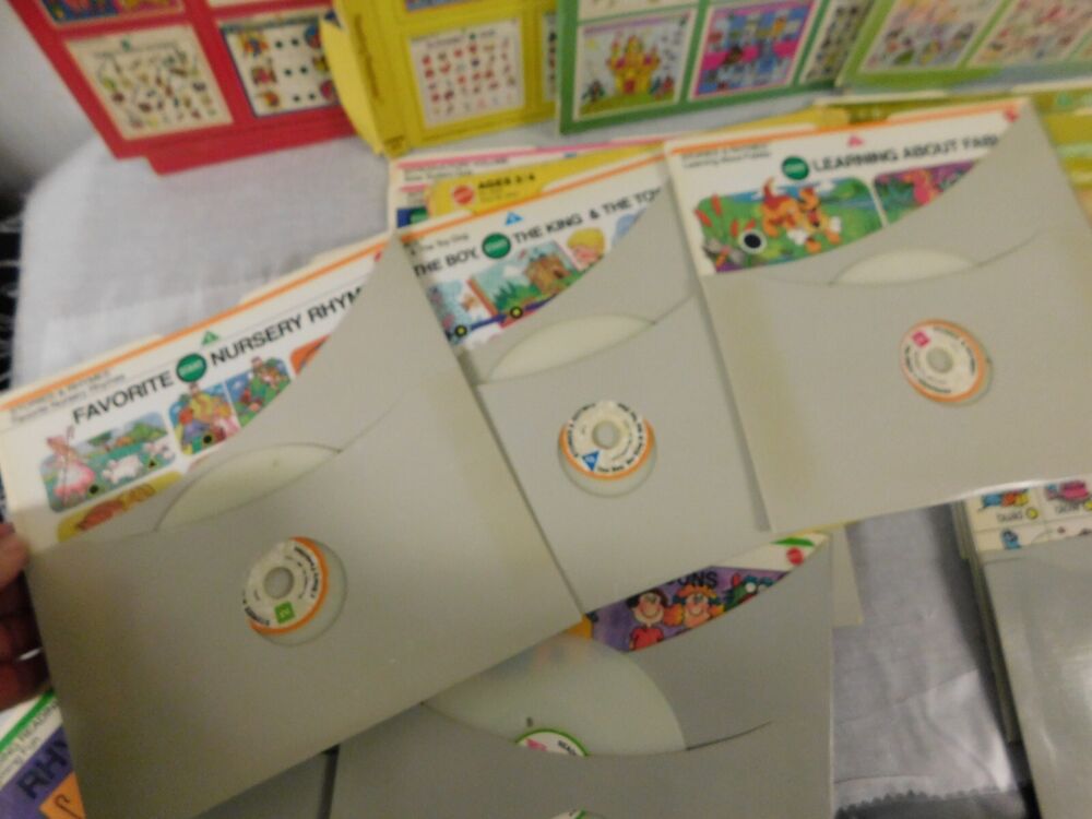 Vintage 1980s Mattel Teach & Learn Computer Game Sets with Sesame Street Themes