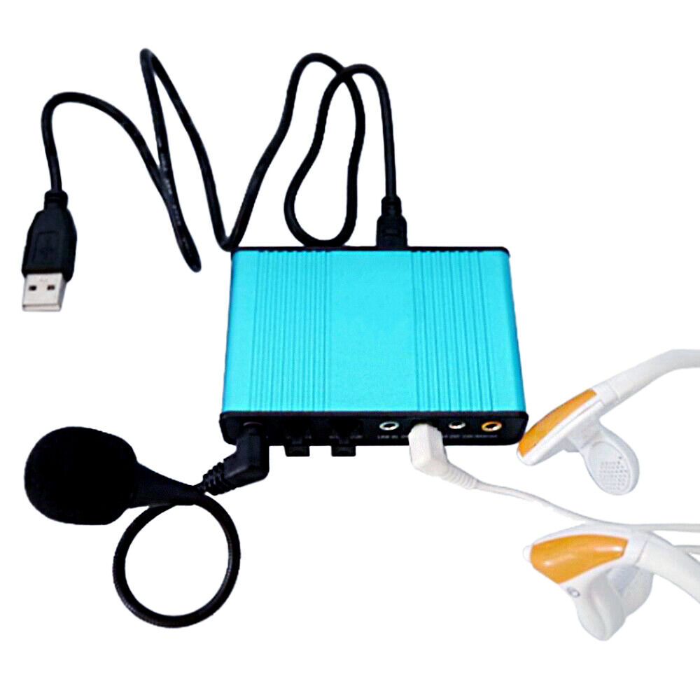 6 Channel 5.1 USB Sound Card Adapter with Optical Audio for Laptops and Notebooks