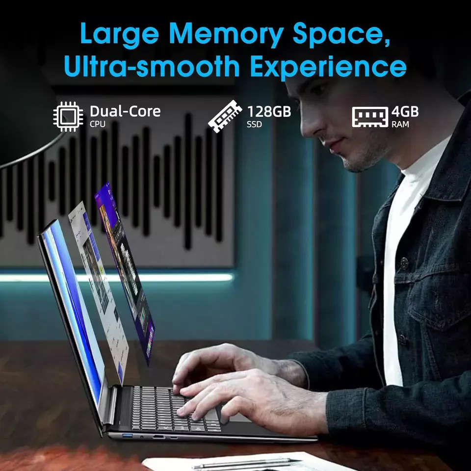 SGIN 17.3" HD+ Laptop with Intel Celeron i3, 4GB RAM, 128GB SSD