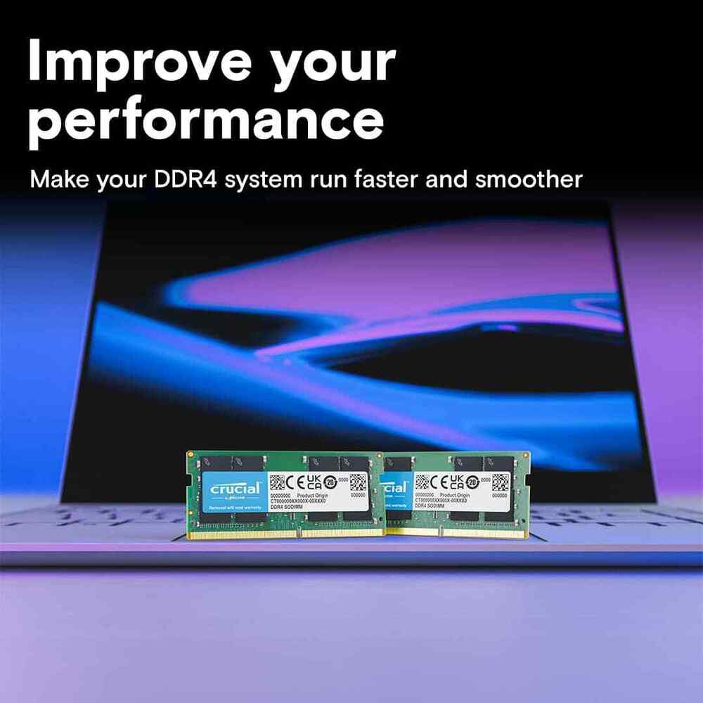 Crucial 32GB DDR4 3200MHz C22 SODIMM Laptop Memory Kit - Green