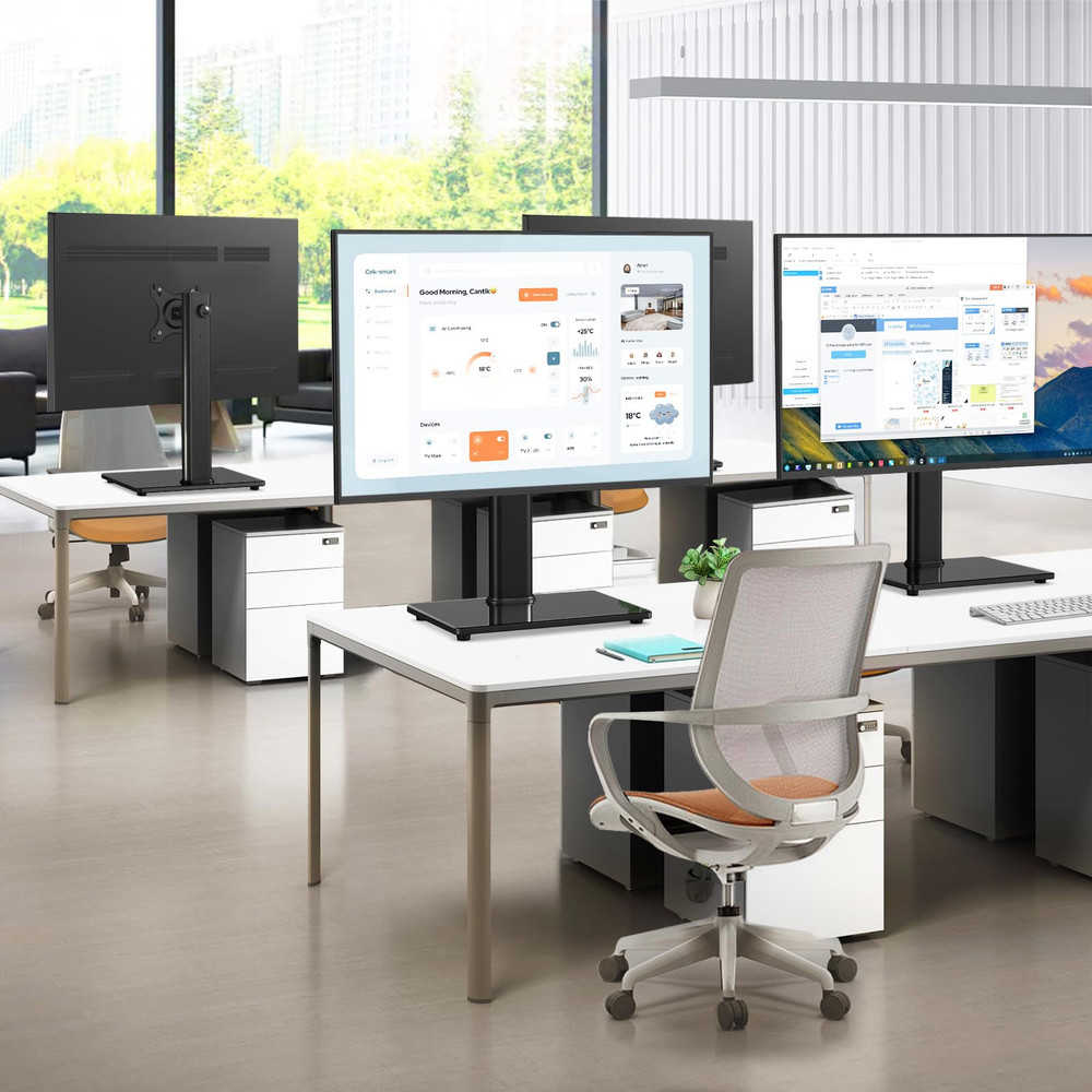 Ergonomic Single Monitor Stand VESA Mount for 13-32 Inch Screens