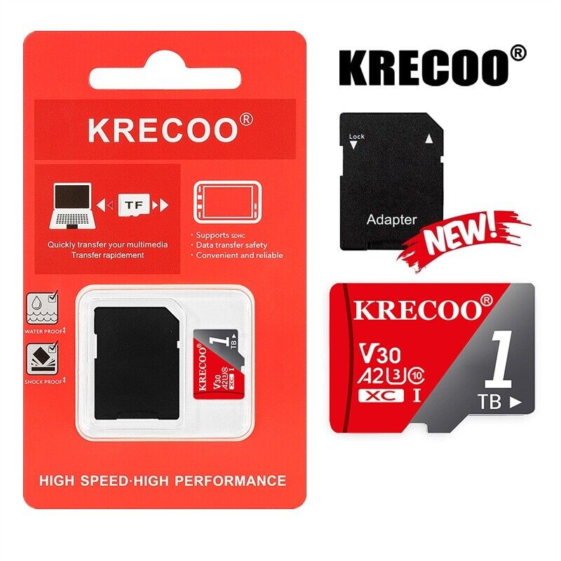 High-Capacity Micro SD Cards with Adapter - 32GB to 1024GB
