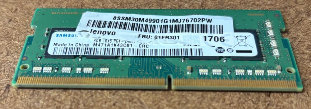 Samsung 8GB DDR4 2400MHz SODIMM Laptop RAM