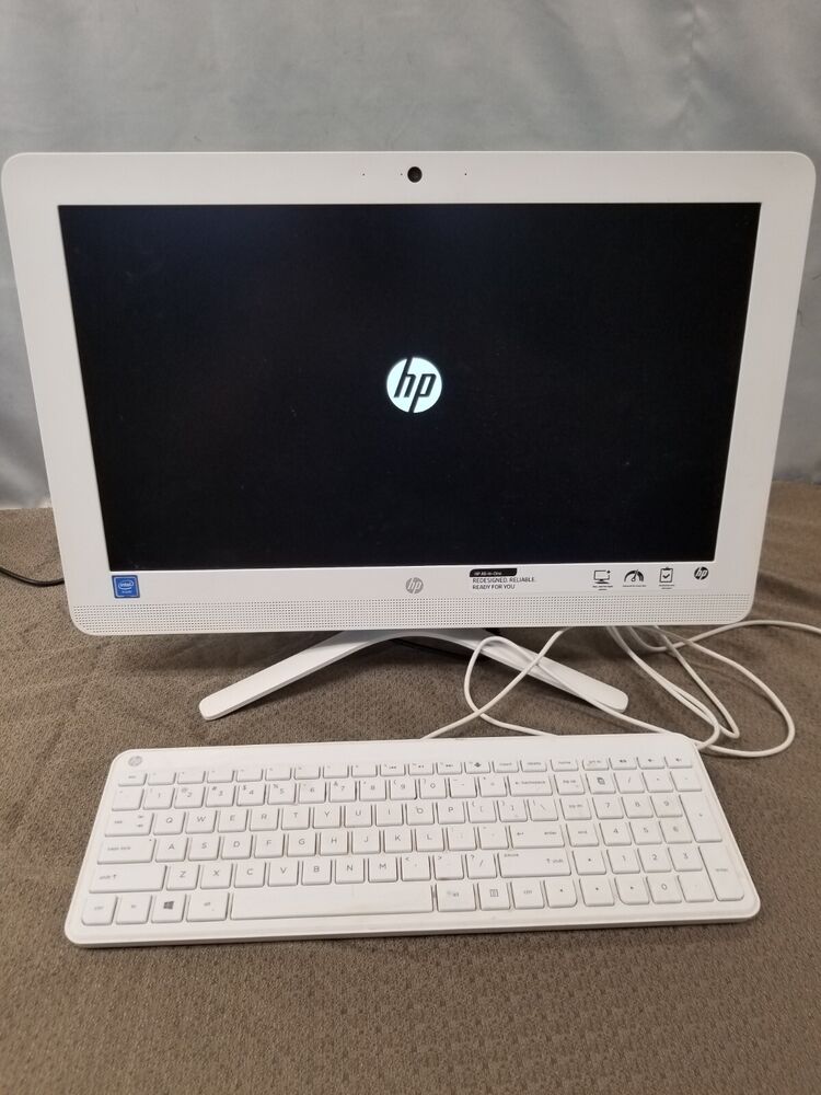 HP 20 All-In-One Computer - Model 20 C023W, Windows 10, White/Teal
