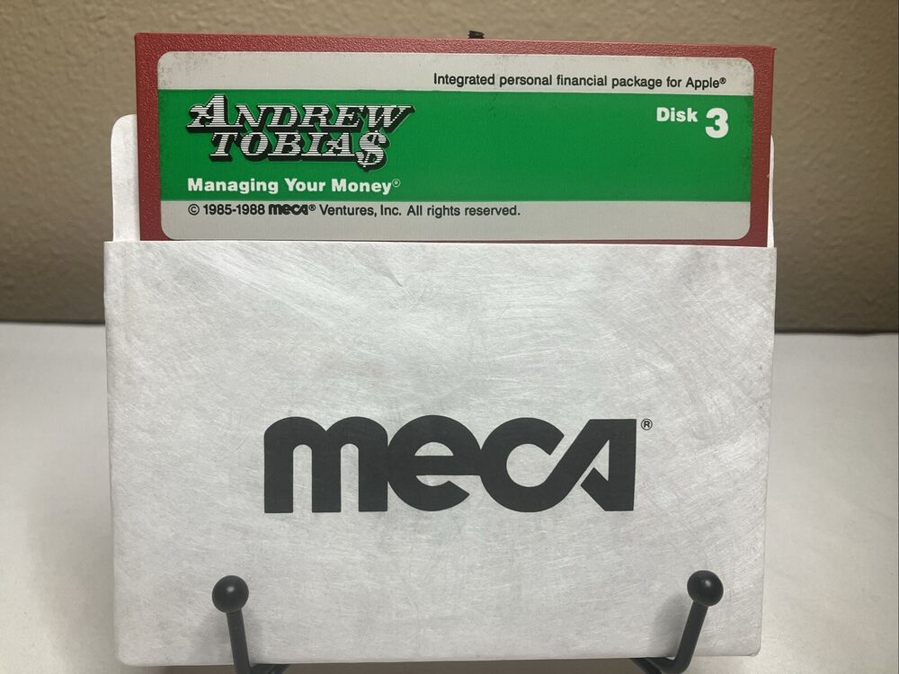 Vintage Andrew Tobias Money Management Software Set for Apple IIe/IIc (1985-88)