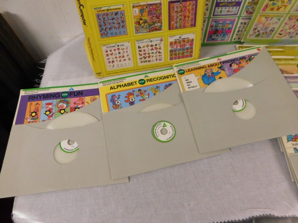 Vintage 1980s Mattel Teach & Learn Computer Game Sets with Sesame Street Themes