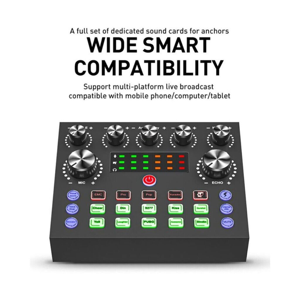 V8S Sound Card - High-Quality Live Audio Equipment for Multi-platform Broadcasting