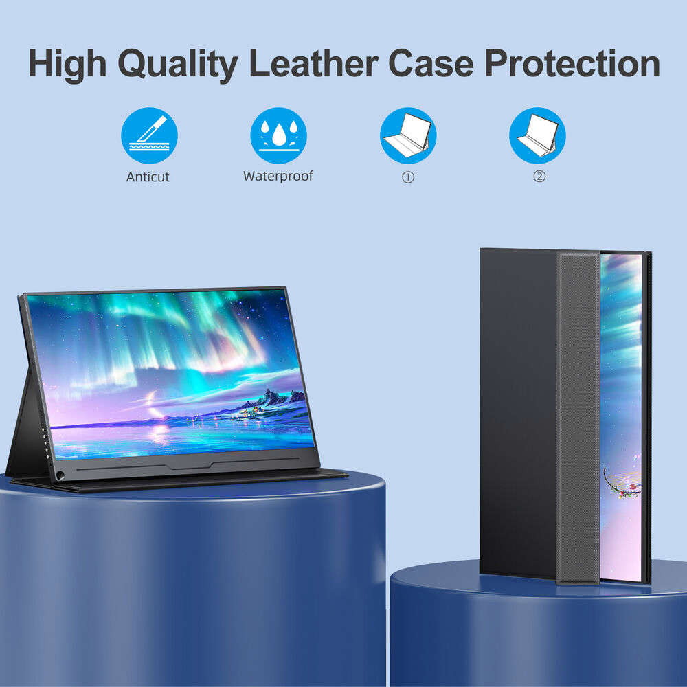 UPERFECT 15.6" 1080P Portable Gaming Monitor with HDMI & USB-C, VESA Mount for Enhanced Mobile Gaming