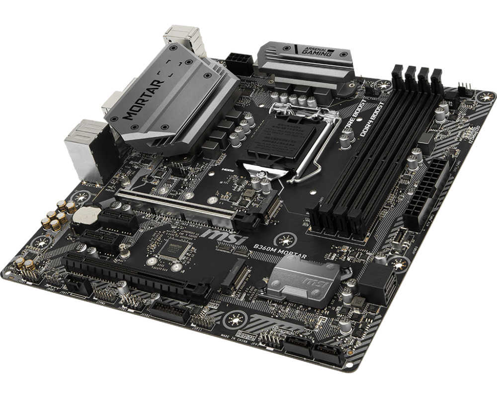 MSI B360M MORTAR Motherboard - Intel LGA 1151, DDR4, USB 3.0, DVI, HDMI