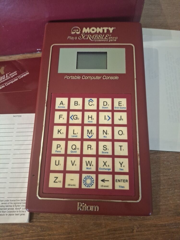 Vintage Monty Plays Scrabble 1982 Portable Computer