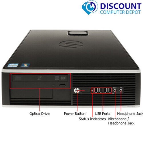 HP Desktop Computer PC with Core i3, 8GB RAM, 128GB SSD, DVD, WiFi, Windows 10 and 19" LCD
