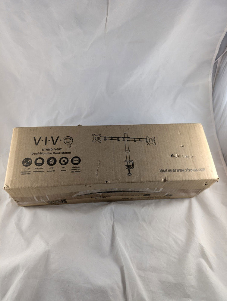 VIVO STAND-V002 Dual Monitor Desk Mount - Black