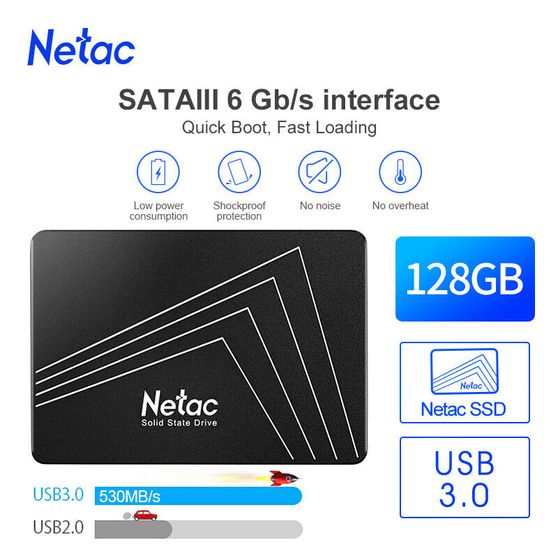 Netac High-Speed 120GB/240GB/500GB 2.5" SATA III SSDs