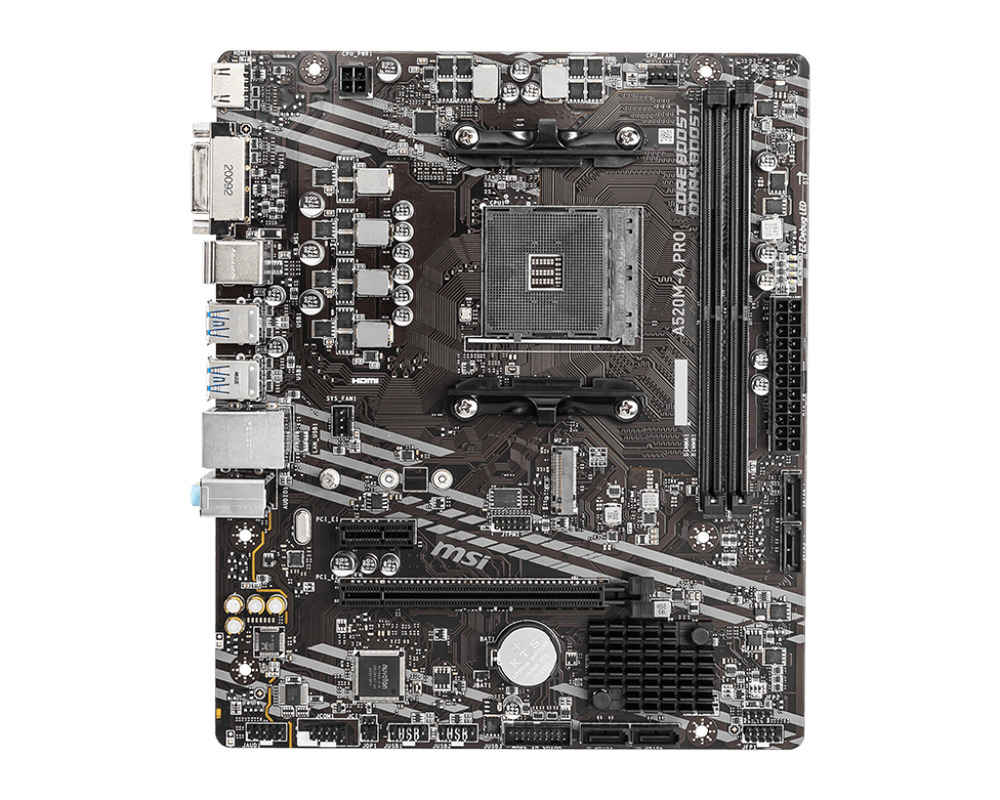 MSI A520M-A PRO AM4 AMD A520 USB3.2 Gen1 Micro-ATX Motherboard
