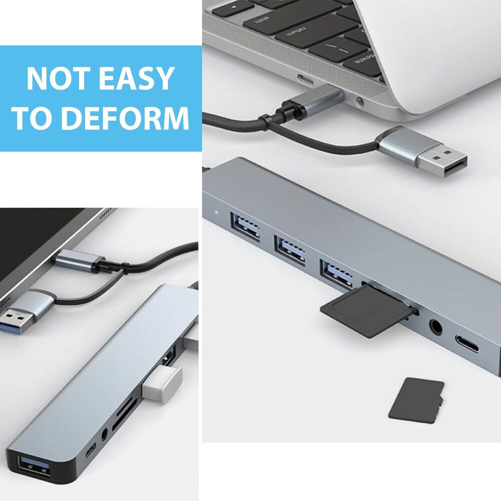 7/8-Port USB C Hub with 5Gbps Speed for Enhanced Connectivity