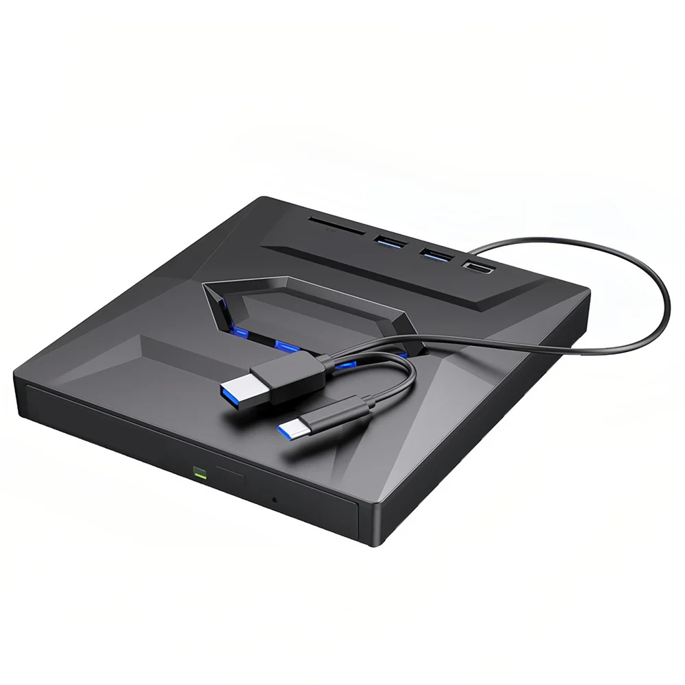 High-Speed External CD/DVD Drive with USB 3.0 for Windows PCs