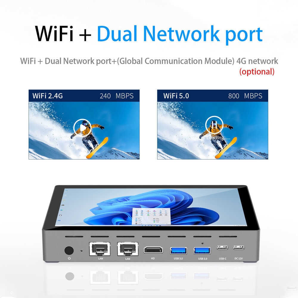 Windows Tablet Mini PC with Intel N100, 16GB RAM, 512GB Storage, 7" Touch Screen, WiFi