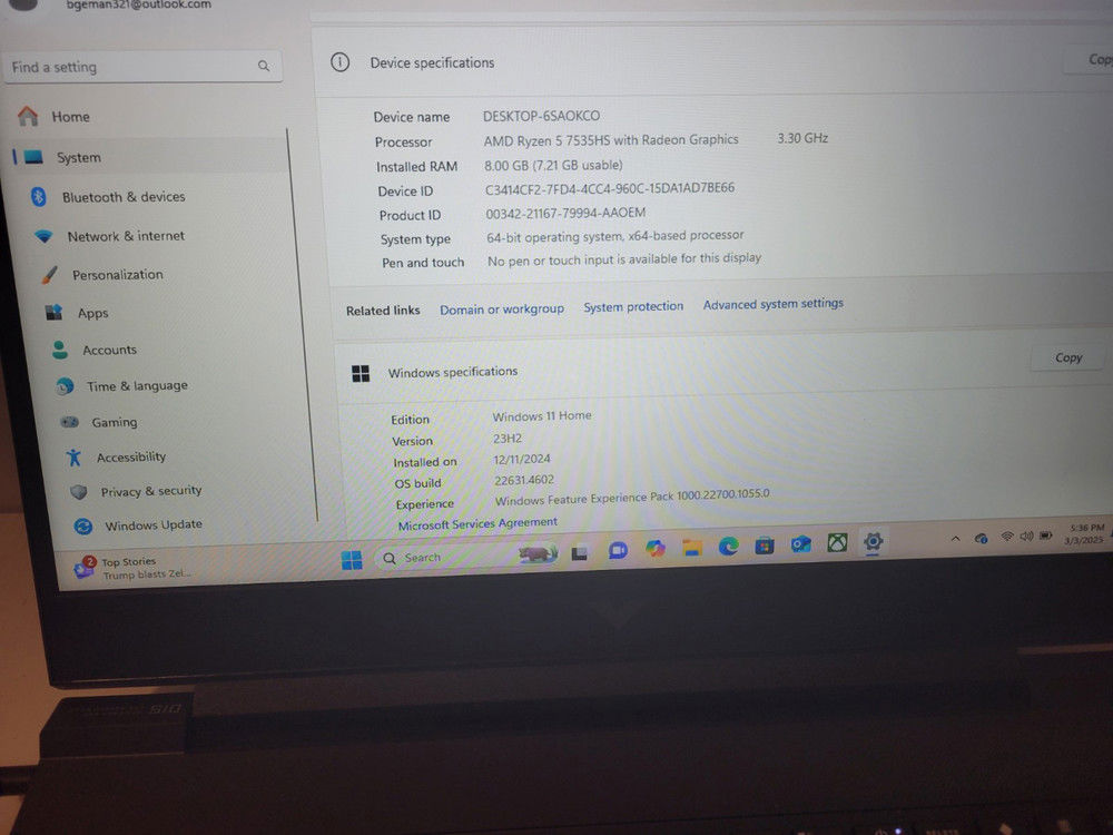 HP Victus Gaming Laptop - 15.6" FHD, Ryzen 5, RTX 2050