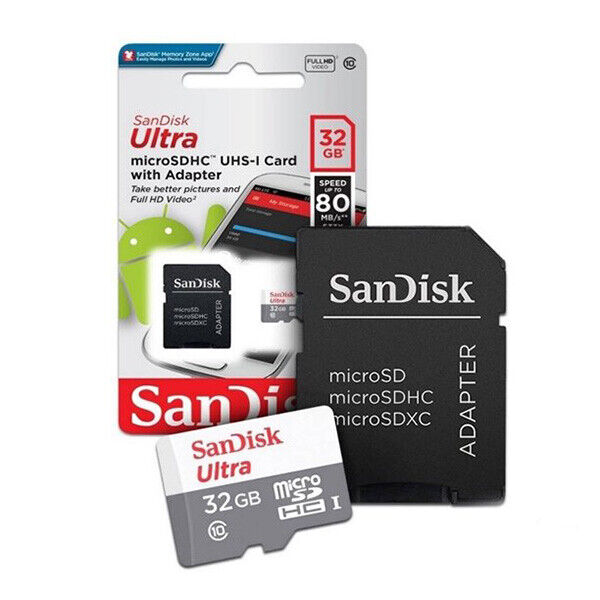 SanDisk Ultra MicroSD Cards with Reader - 16GB to 256GB