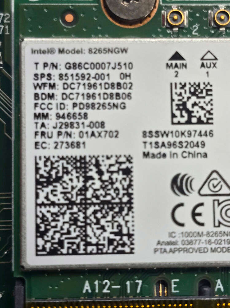 Lenovo ThinkPad T480s 14" i5-8350U 1.7GHz Motherboard - Genuine OEM Part