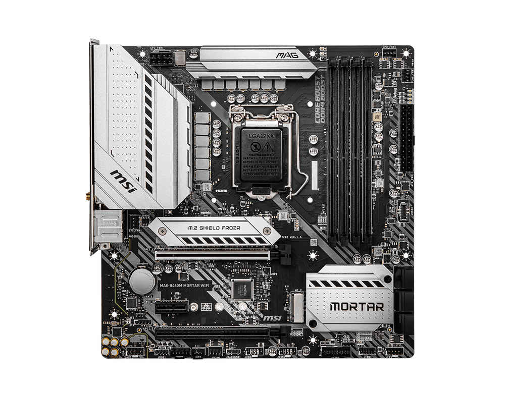MSI MAG B460M MORTAR/WIFI B460 Motherboard - LGA 1200 DDR4 USB 3.2 Turbo M.2 MATX