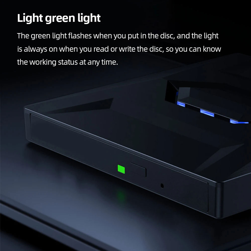 High-Speed External CD/DVD Drive with USB 3.0 for Windows PCs