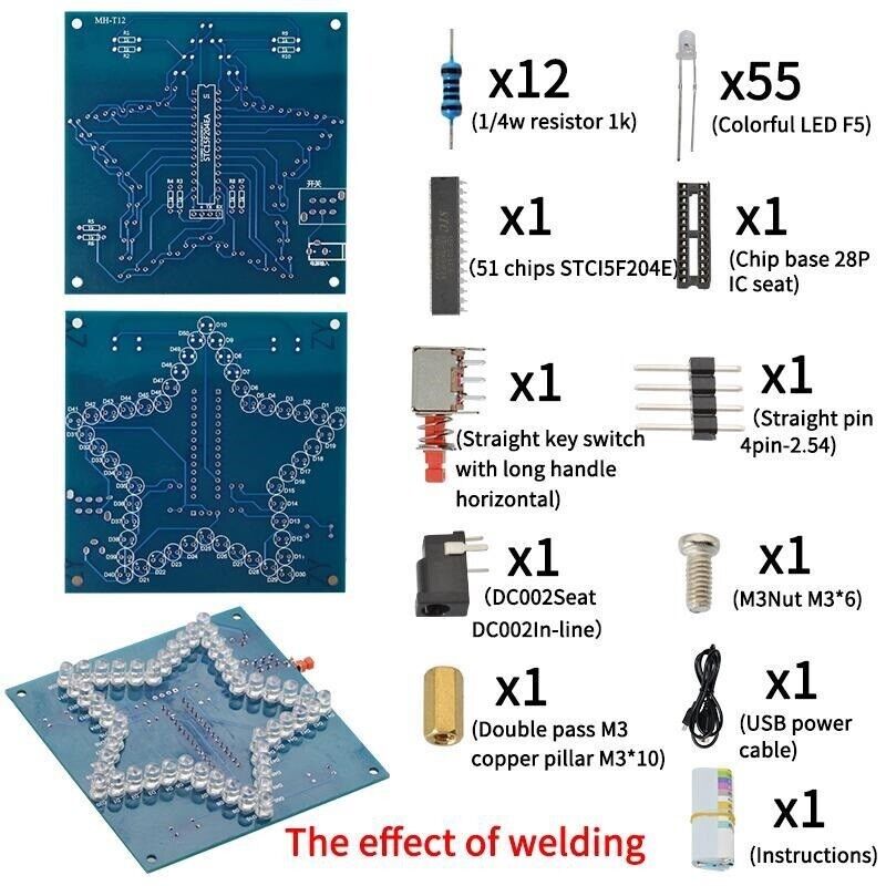 Colorful LED Star Water Light Module Kit