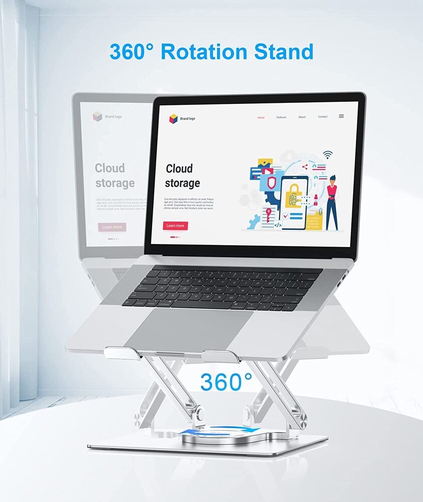 BoYata Adjustable Laptop Stand with 360° Swivel Base