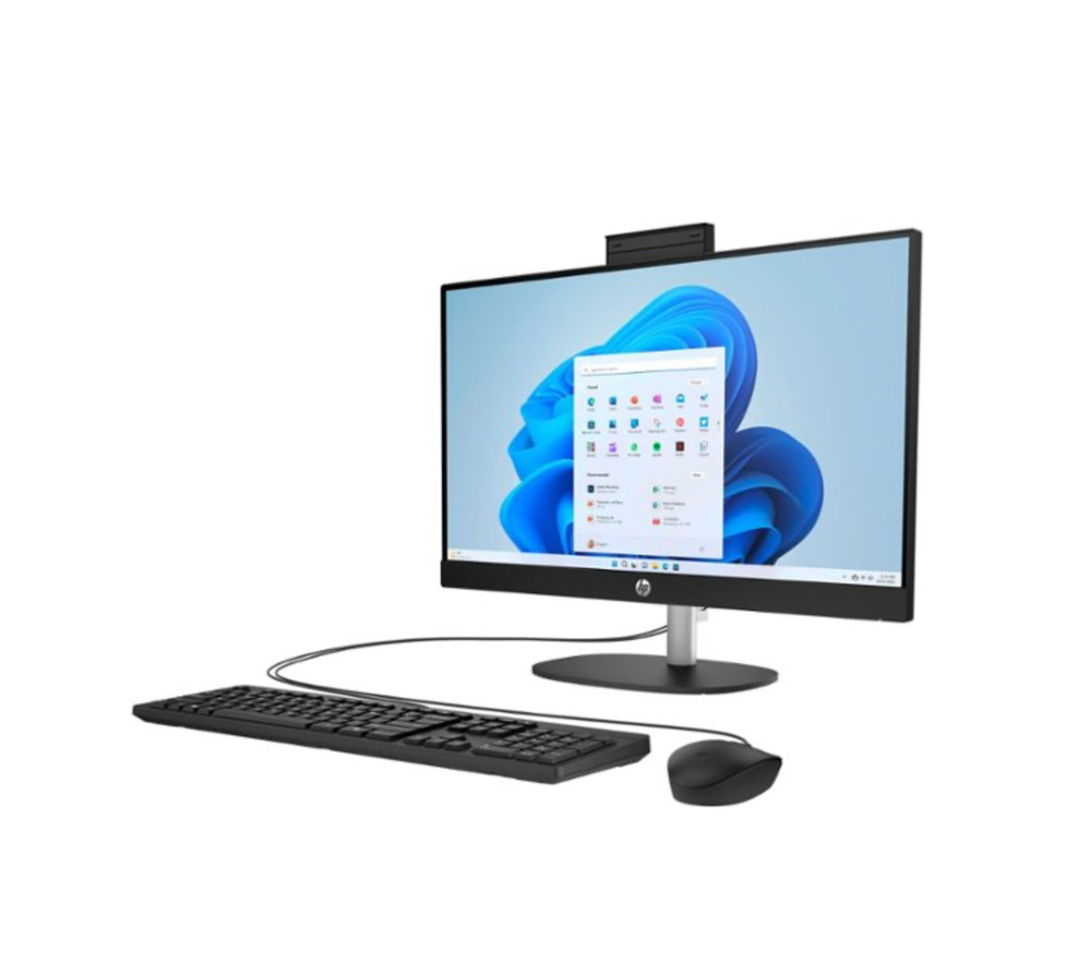 HP 23.8" Full HD All-in-One Desktop PC with AMD Ryzen 3, 8GB RAM, 512GB SSD