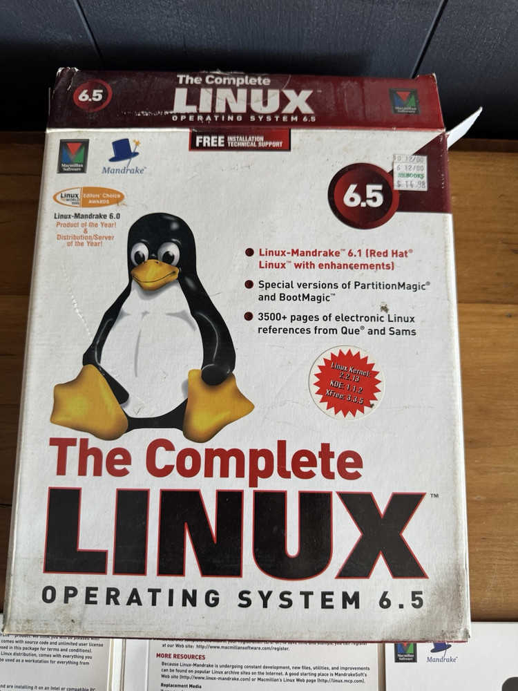 Vintage Linux OS 6.5 Mandrake Red Hat Box Set