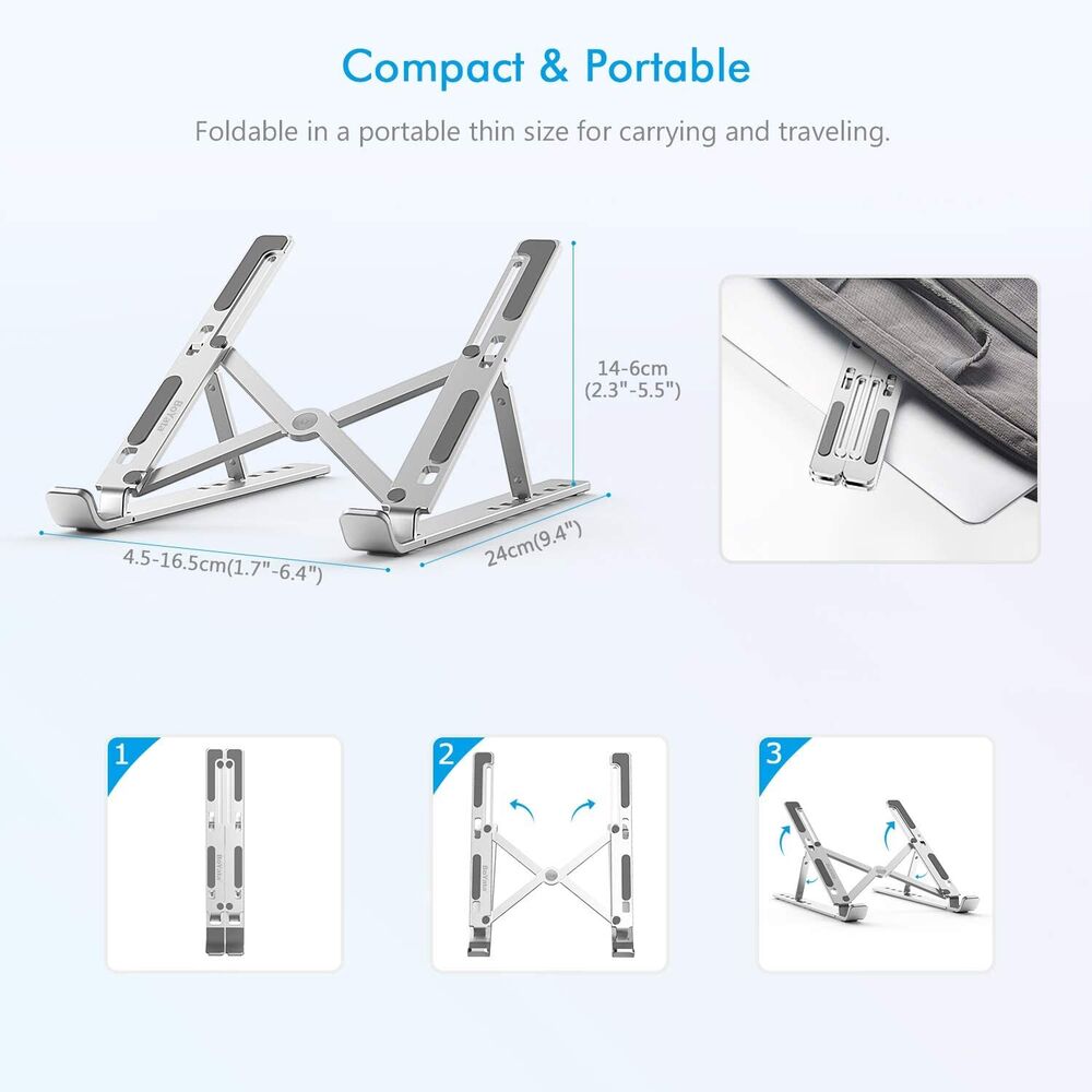 3 Colors Foldable Aluminum Laptop Stand