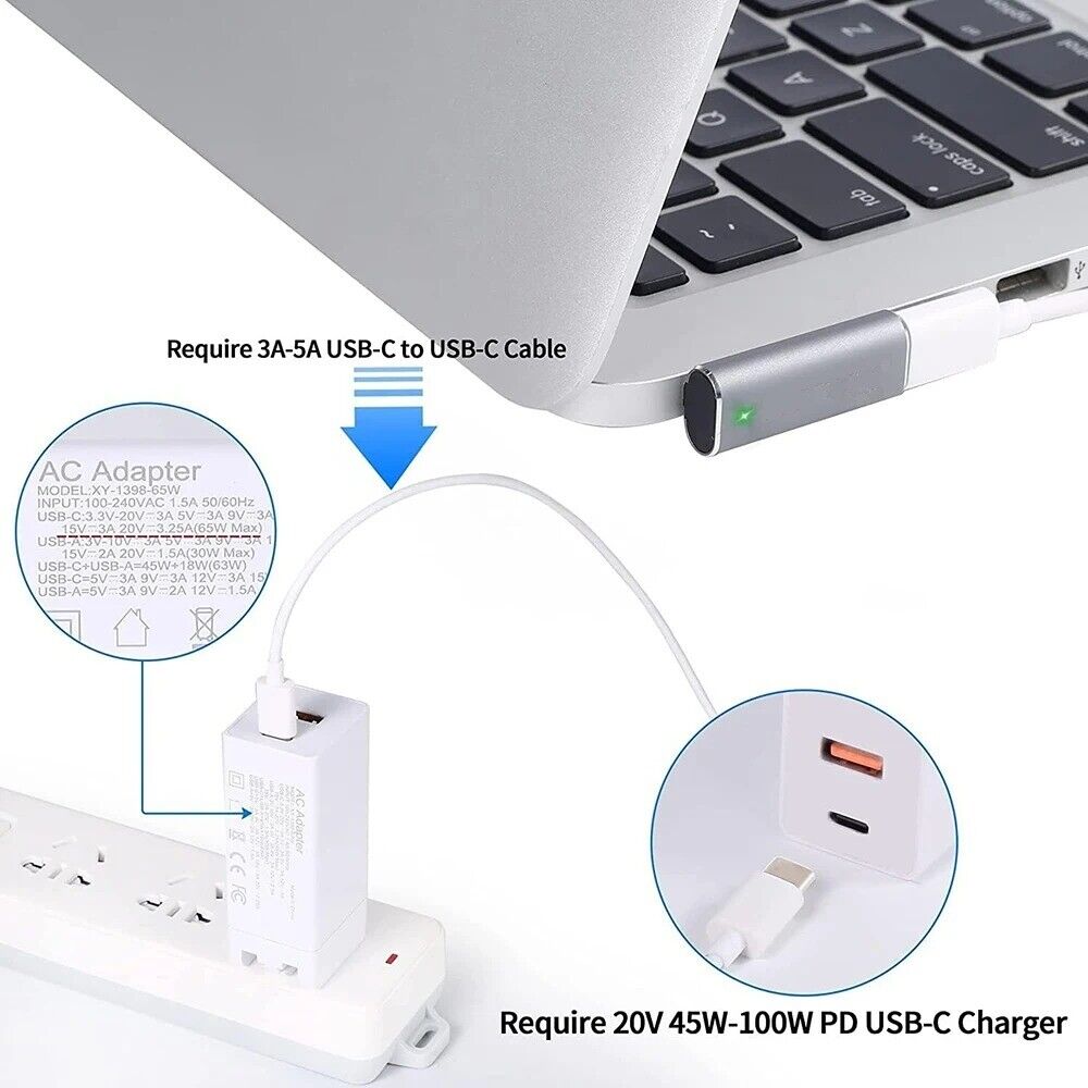 Fast Charge Type C to Magsafe Adapter for MacBook Air/Pro