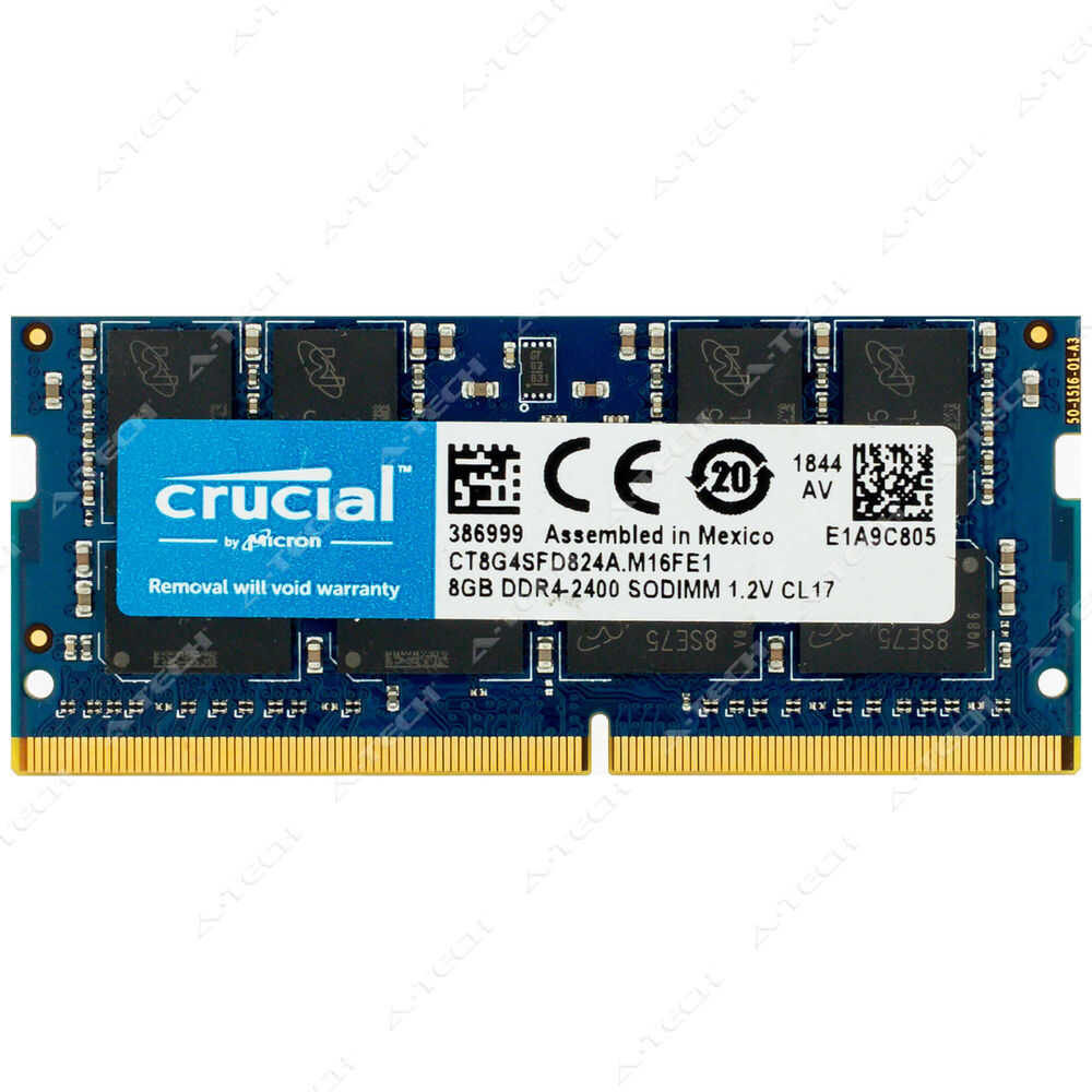 Crucial 8GB DDR4 2400MHz SODIMM RAM for Laptops