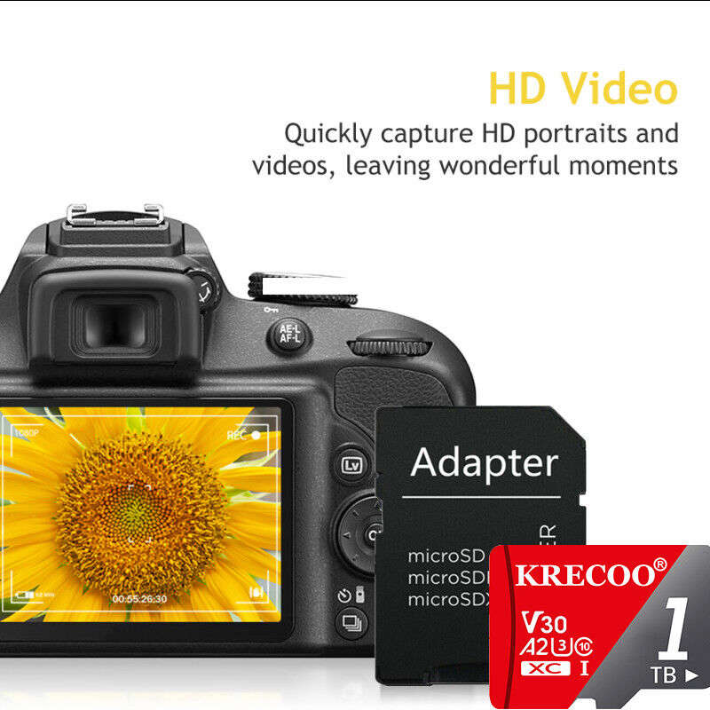 High-Speed Micro SD Card with Adapter - 128GB, 256GB, 1TB Options