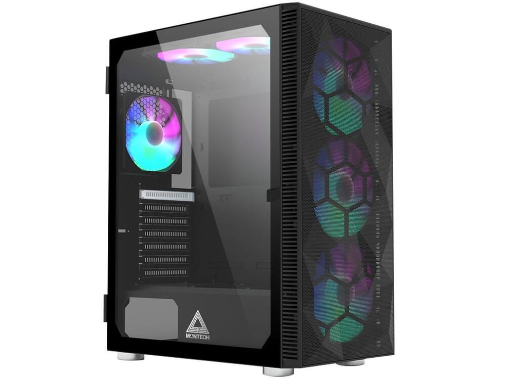 Montech X3 Mesh ATX Mid-Tower Gaming PC Case with 6 RGB Fans