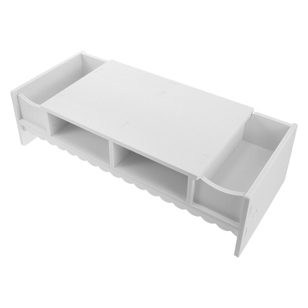 Ergonomic Monitor Stand with Storage Shelf - Office Organizer