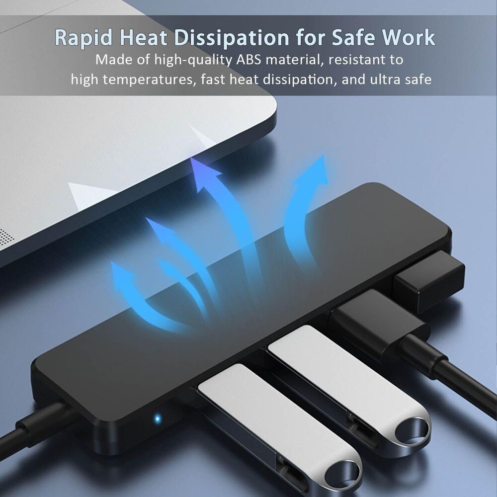 4 Port USB 3.0 Hub Splitter - High-Speed Connectivity for Multiple Devices