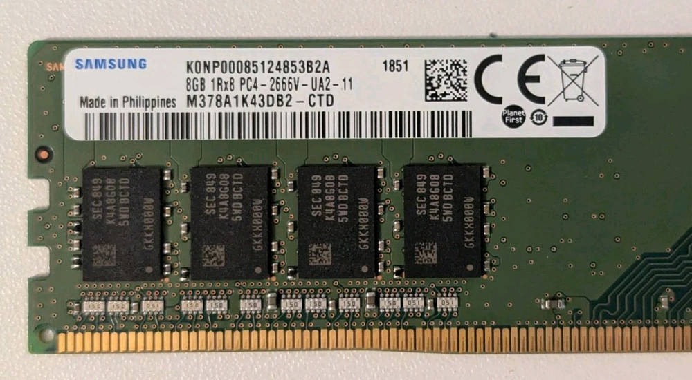 Samsung 8GB DDR4 2666MHz Desktop RAM Memory - Tested and Reliable